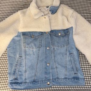 Fuzzy Jean jacket